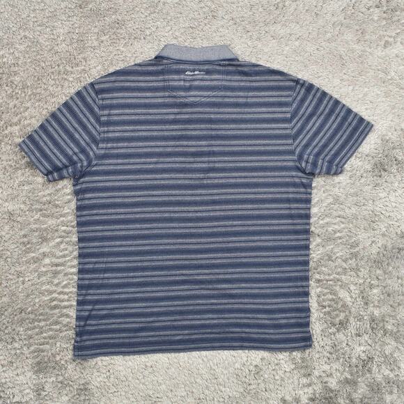 Eddie Bauer Men's Adult Size L Polo Travex Golf Outdoors Blue Cotton Short Sleev - Picture 7 of 8